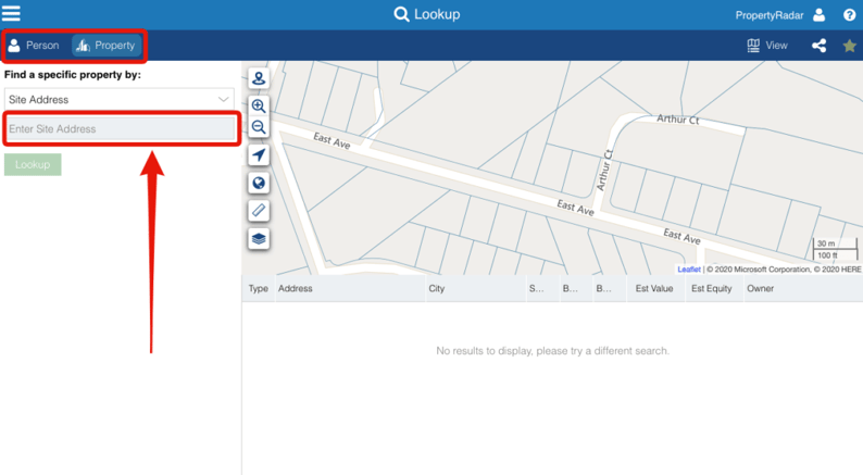 find the owner of a property by typing in the address