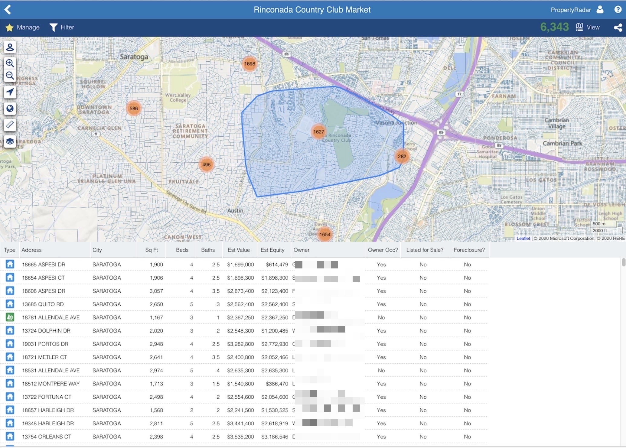 Addressable integration with PropertyRadar for real estate agents