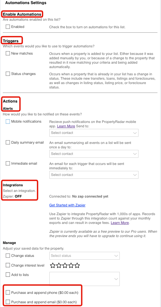 Dynamic Mailing Lists can alert you to new leads via mobile notifications or emails, trigger marketing campaigns, and more.