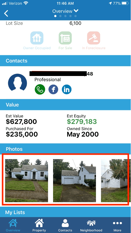 Add pictures in PropertyRadar's field sales software mobile app