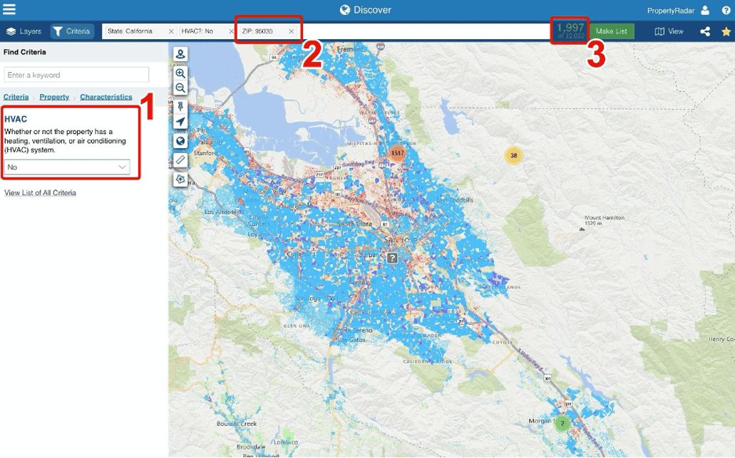 SimplyNoted integration with PropertyRadar for home services business like HVAC companies