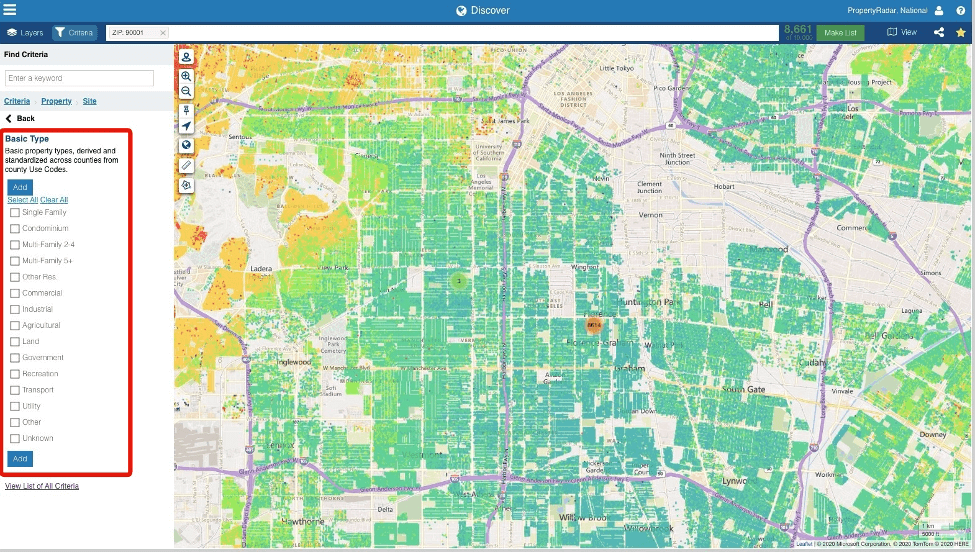 find solar leads based on property type