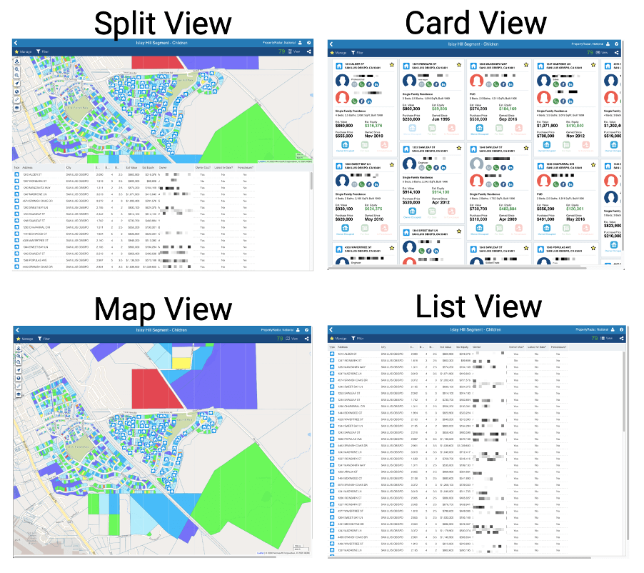 different views of your farm list