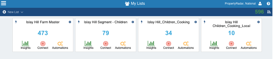 build multiple segmented marketing lists when farming real estate