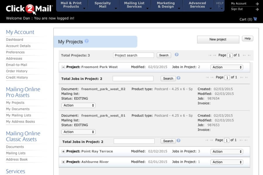 Click2Mail integration with PropertyRadar